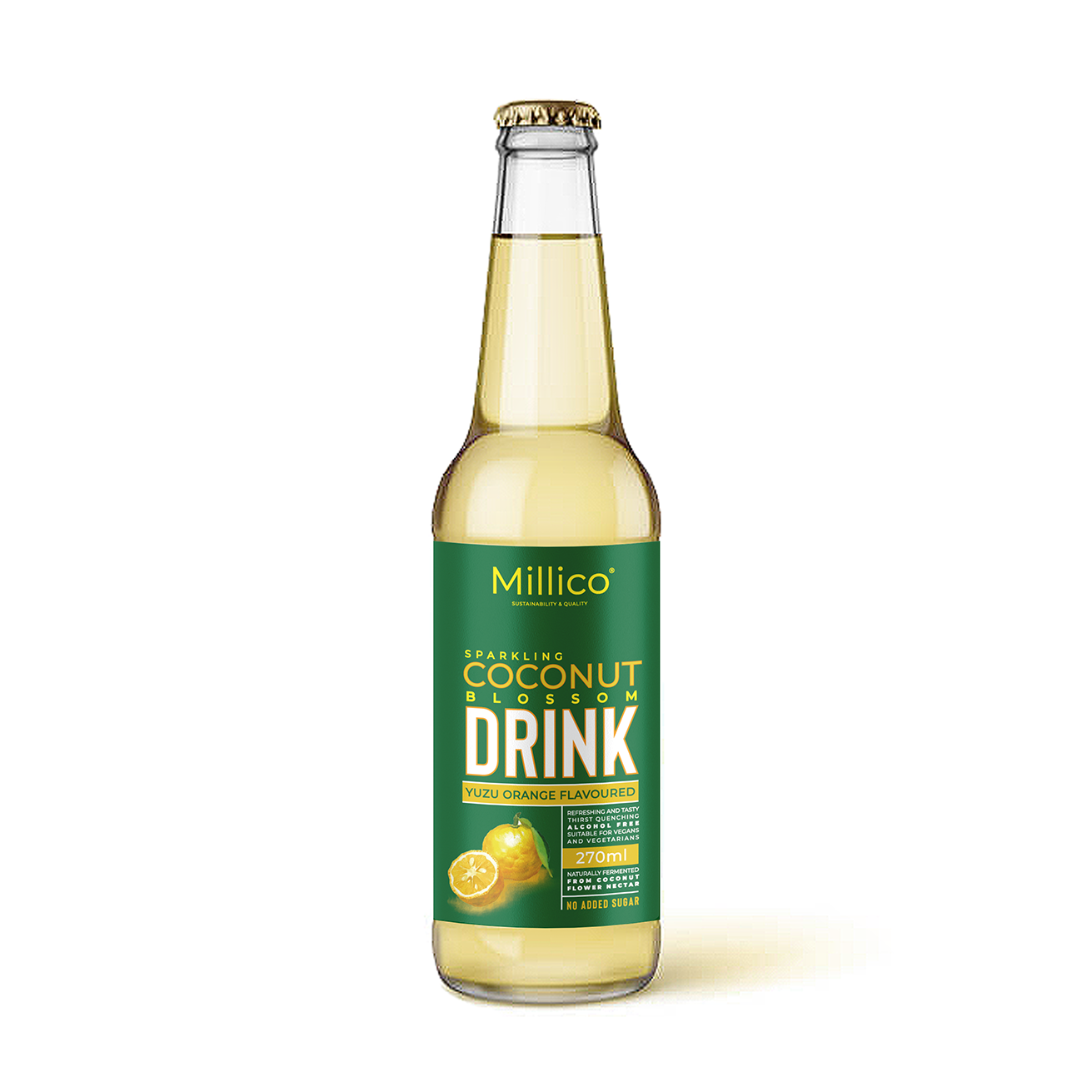 Millico Sparkling Coconut Blossom Drink - Yuzu Flavoured 270ml